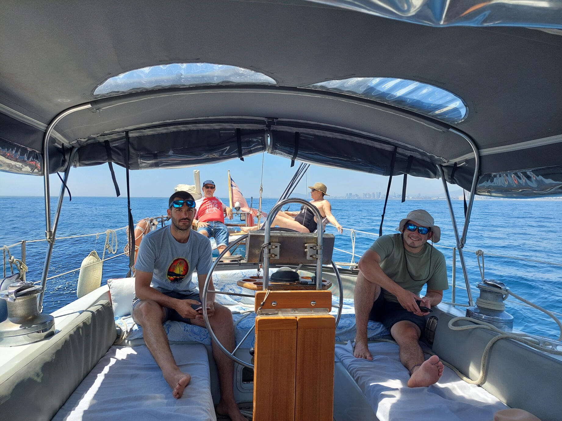 sailing from ibiza to formentera in a sail boat